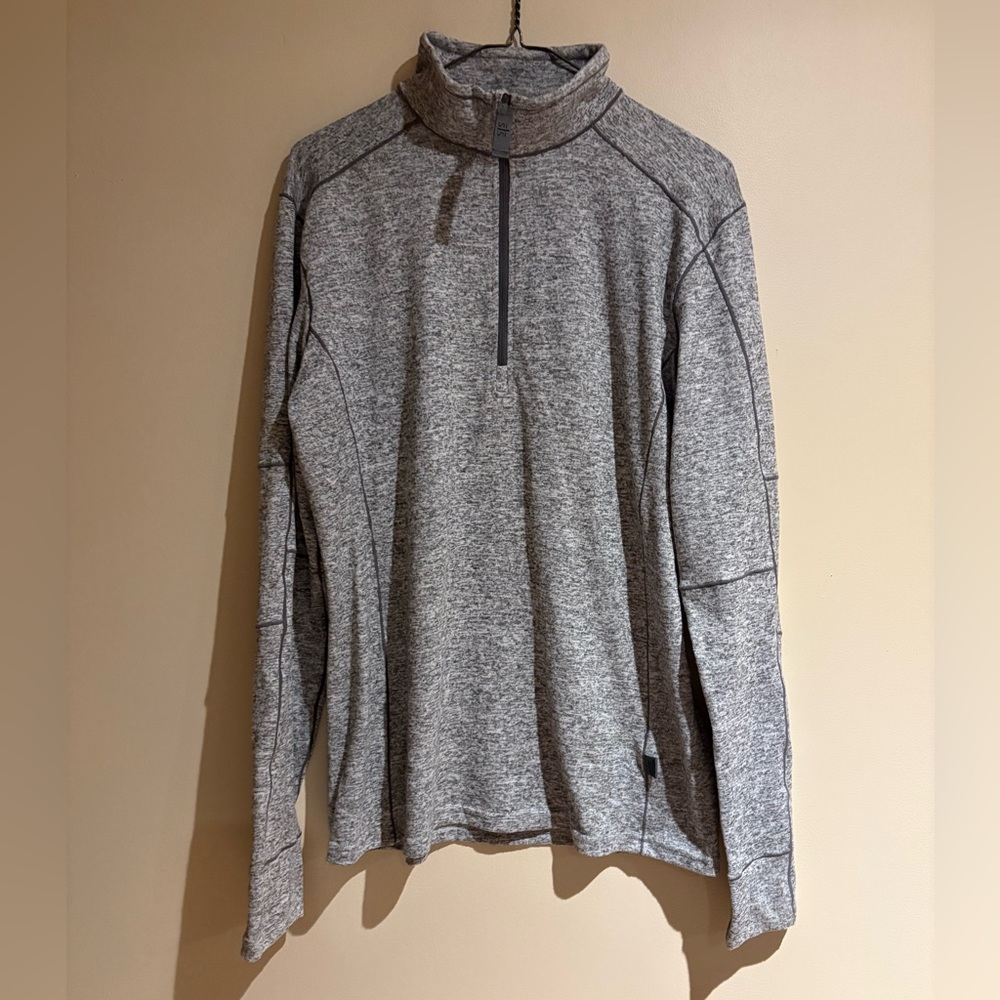 STS Ranchwear Men’s Quarter Zip Pullover Lightweight Grey Size Small